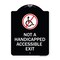 Signmission Not Handicapped Accessible Exit W/ Graphic Heavy-Gauge Aluminum Sign, 24" H, 18" L, BW-1824-23549 A-DES-BW-1824-23549 - alternate 1